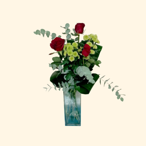 Bouquet di 3 Rose rosse