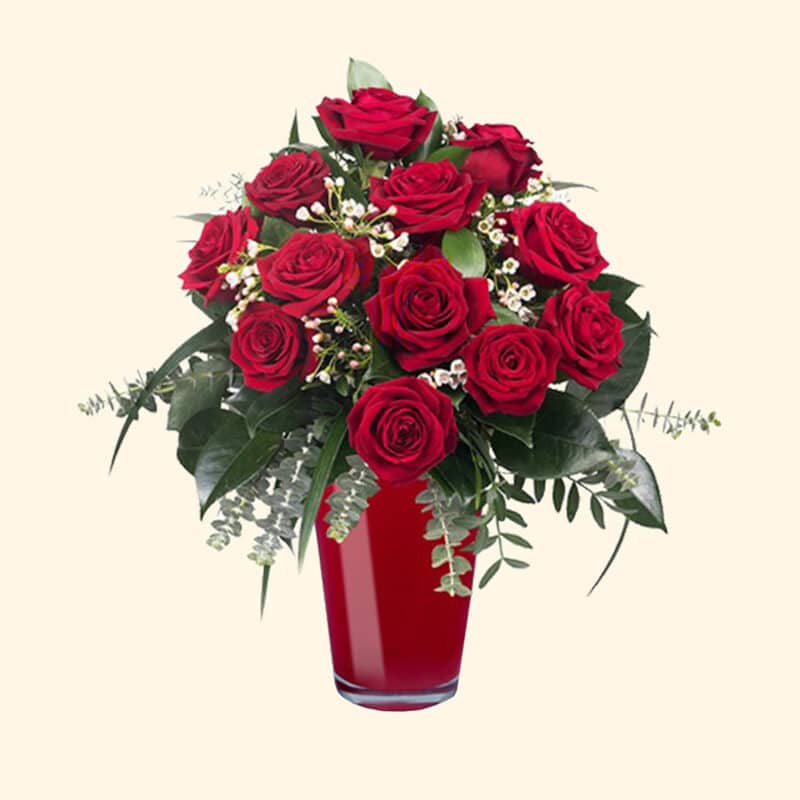 Bouquet di 12 rose rosse