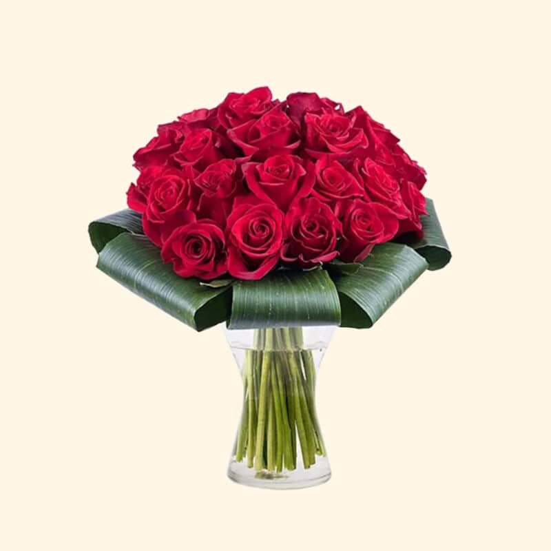 Bouquet di 25 rose rosse