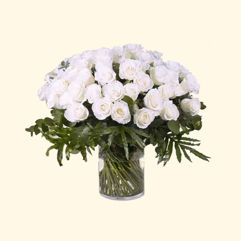 Bouquet 100 rose bianche