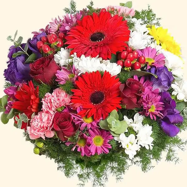 Consegna a domicilio a Roma Bouquet di Gerbere Rose Garofani e Sancarlini