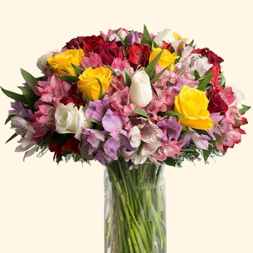 Bouquet di Rose colorate - Romainfiore Flower Delivery