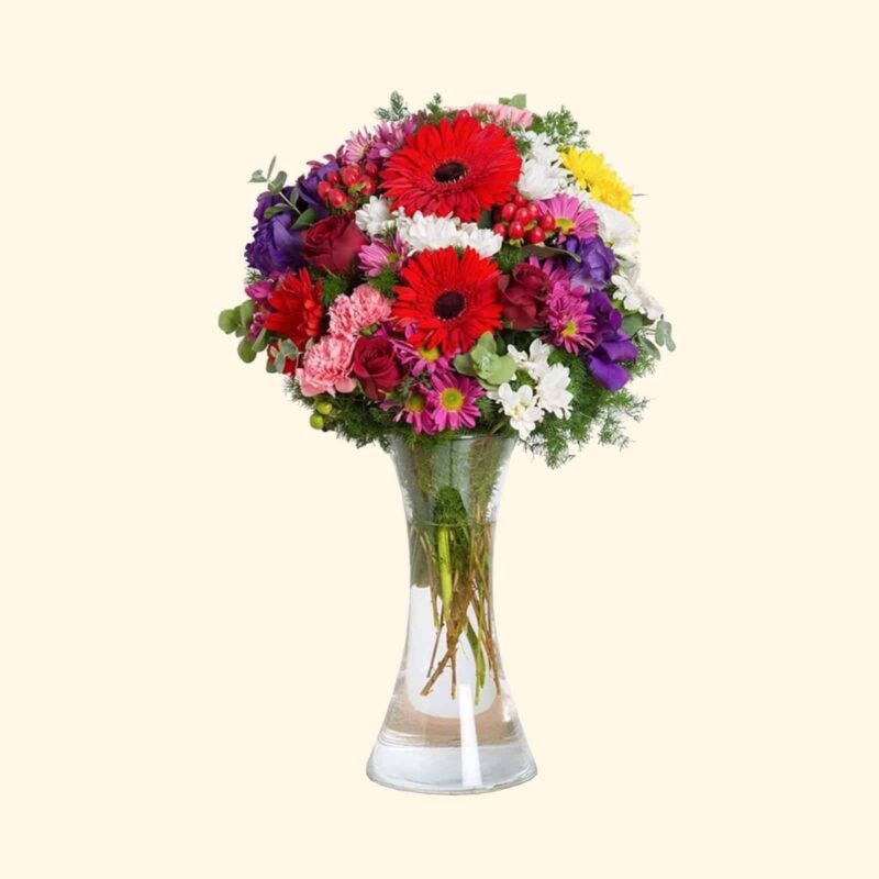 Bouquet di gerbere rose garofani e sancarlini