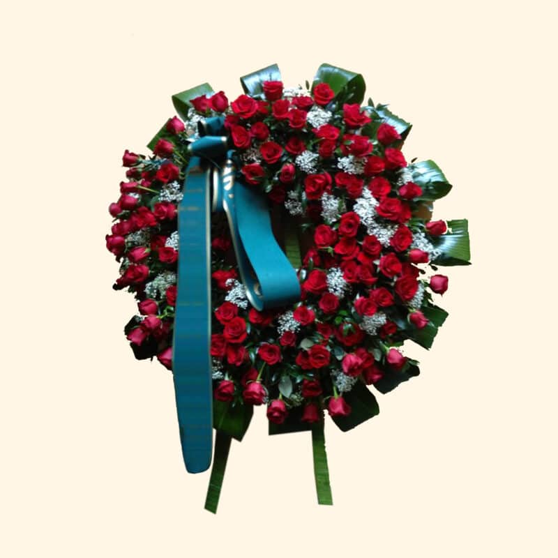 Corona funebre di fiori per funerale