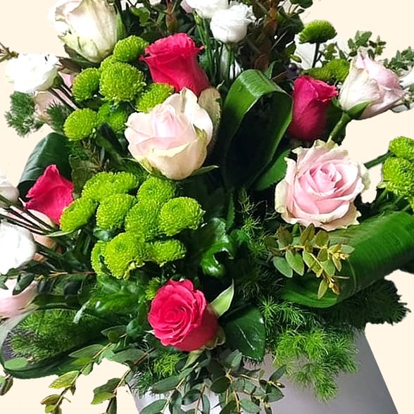 Flower box di fiori freschi consegna a domicilio a Roma