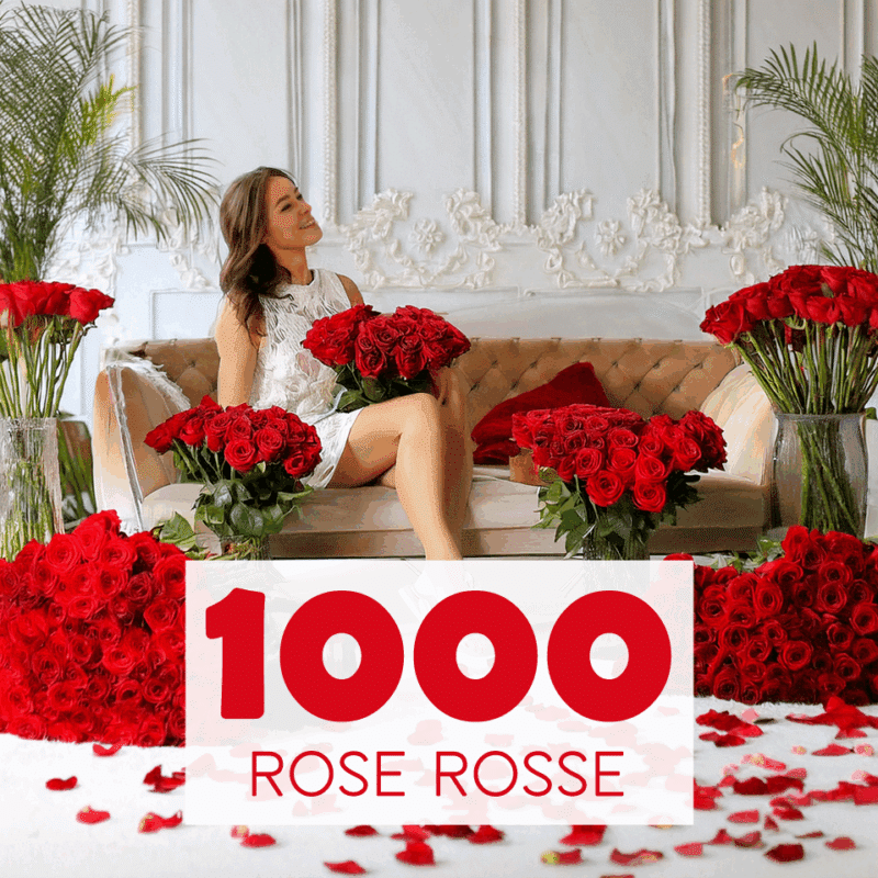 Mille rose Rosse a domicilio. Consegniamo a Roma su appuntamento