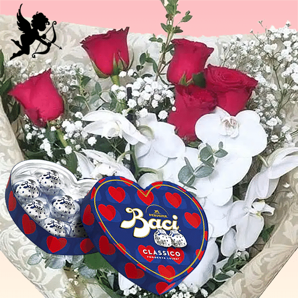 Bouquet di rose e orchidee consegniamo a Roma a San Valentino