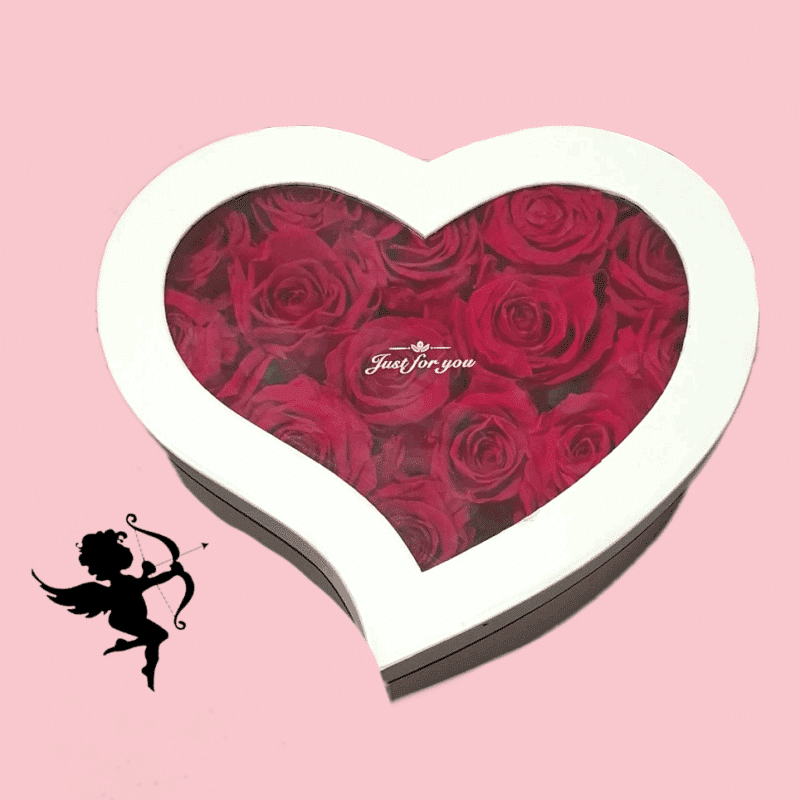 Flower Box 15 con rose fresche rosse. Consegniamo a domicilio a Roma a San Valentino